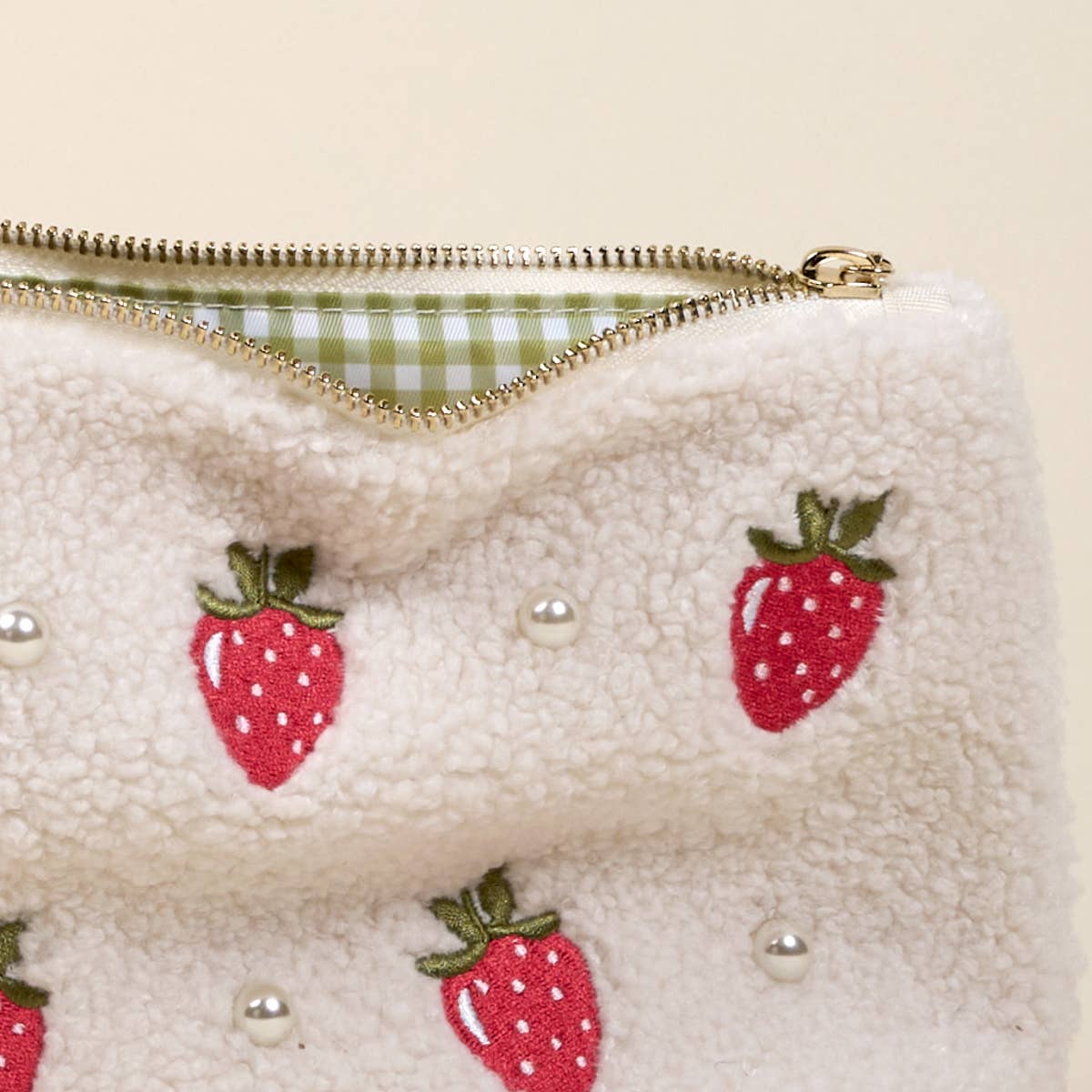 Strawberries & Pearls Teddy Pouch