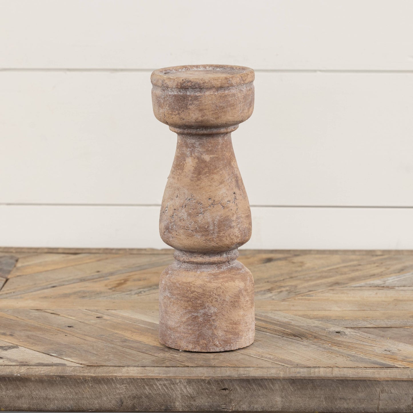 11.25" TERRACOTTA PILLAR CANDLE HOLDER