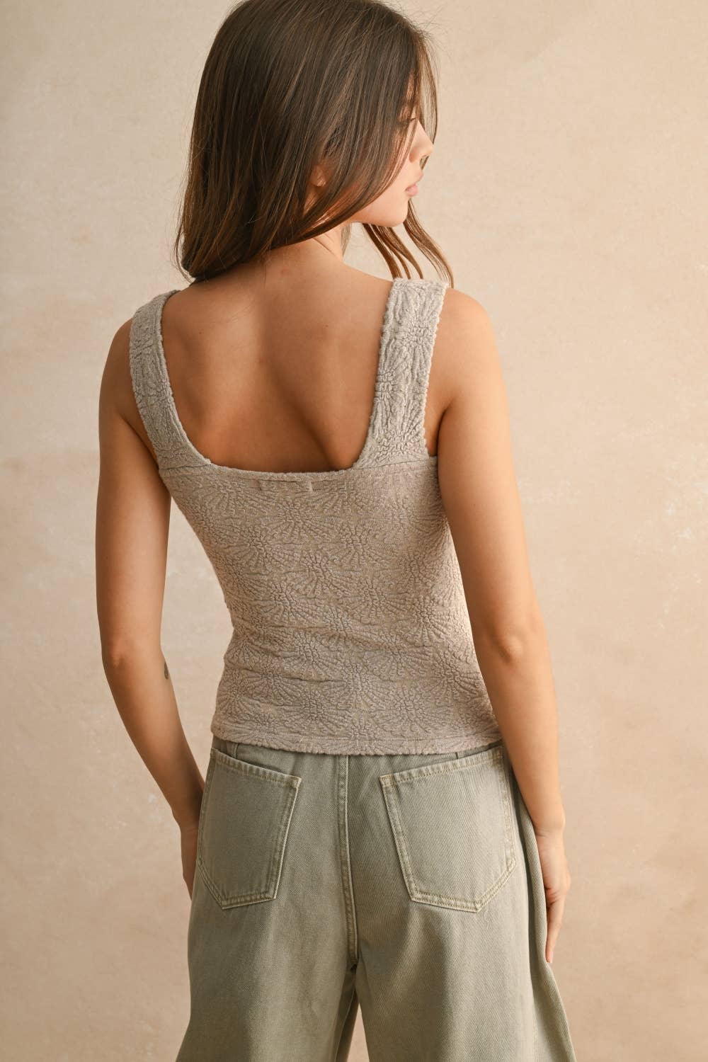 Washed Texture Knit Tank