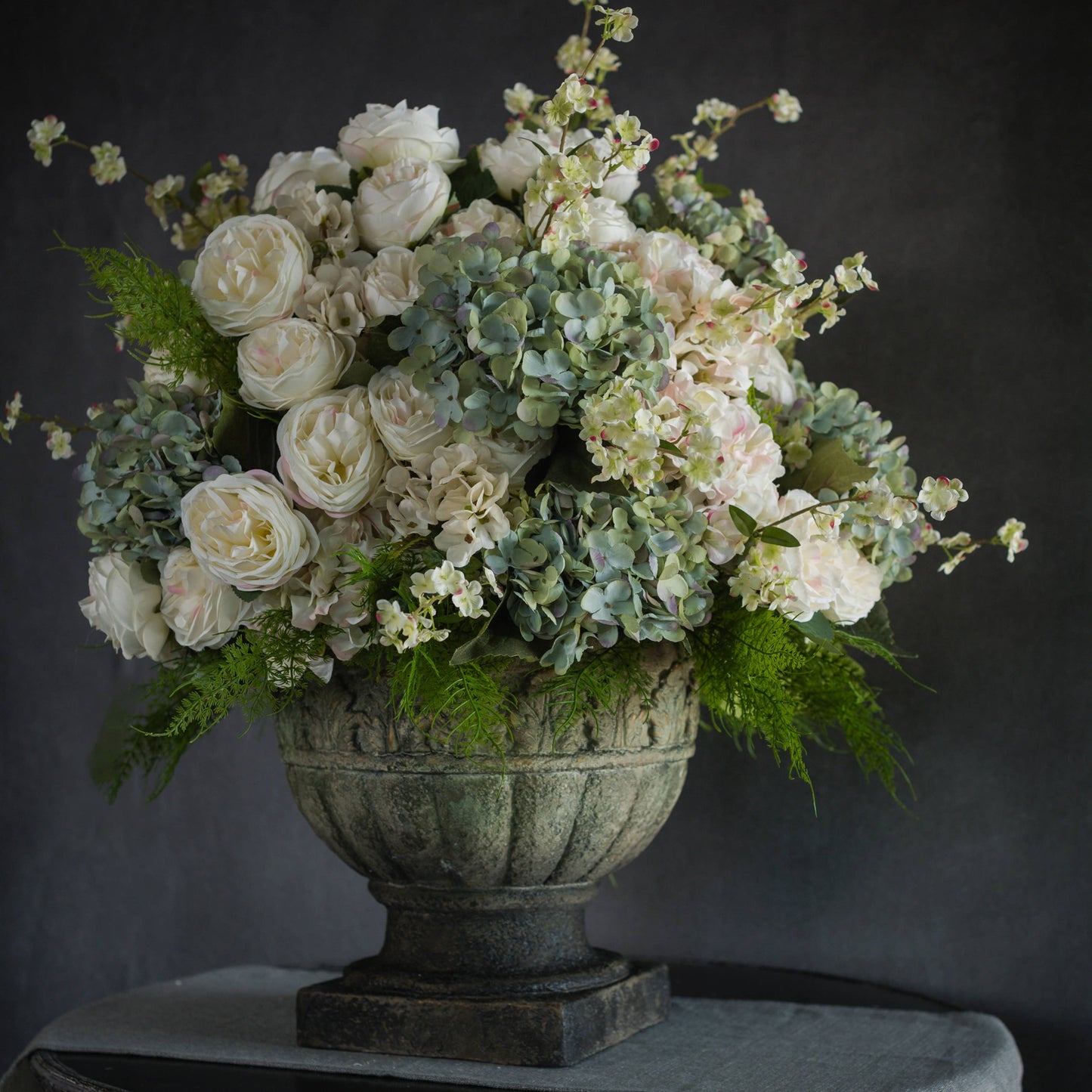 21" Light Blue Hydrangea Stem