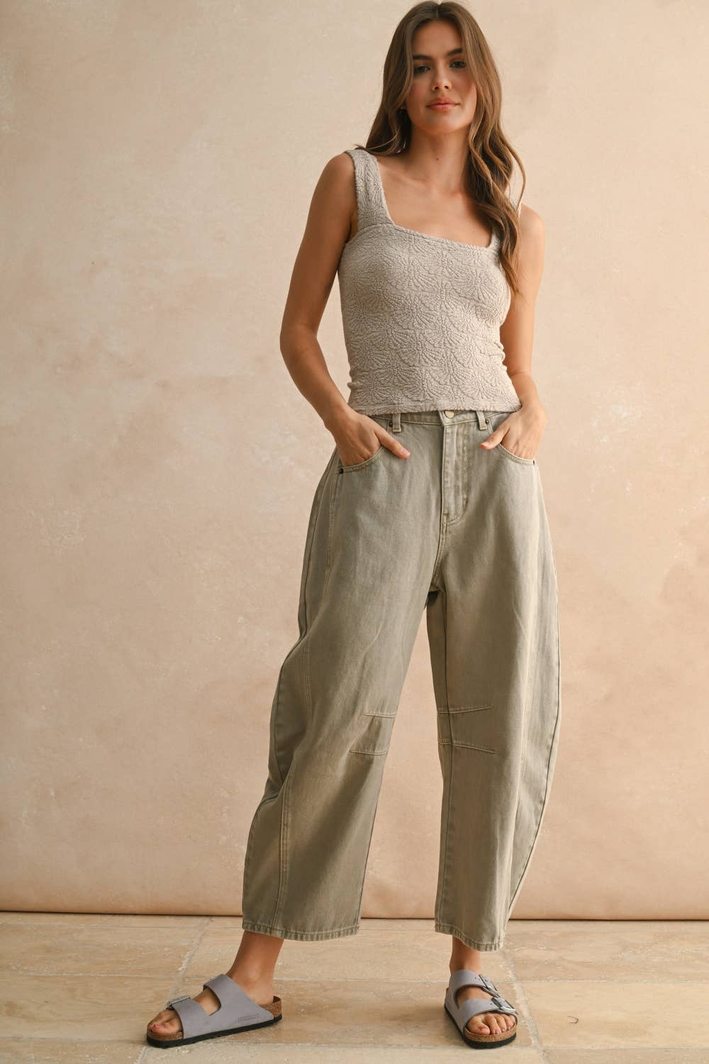 Washed Texture Knit Tank