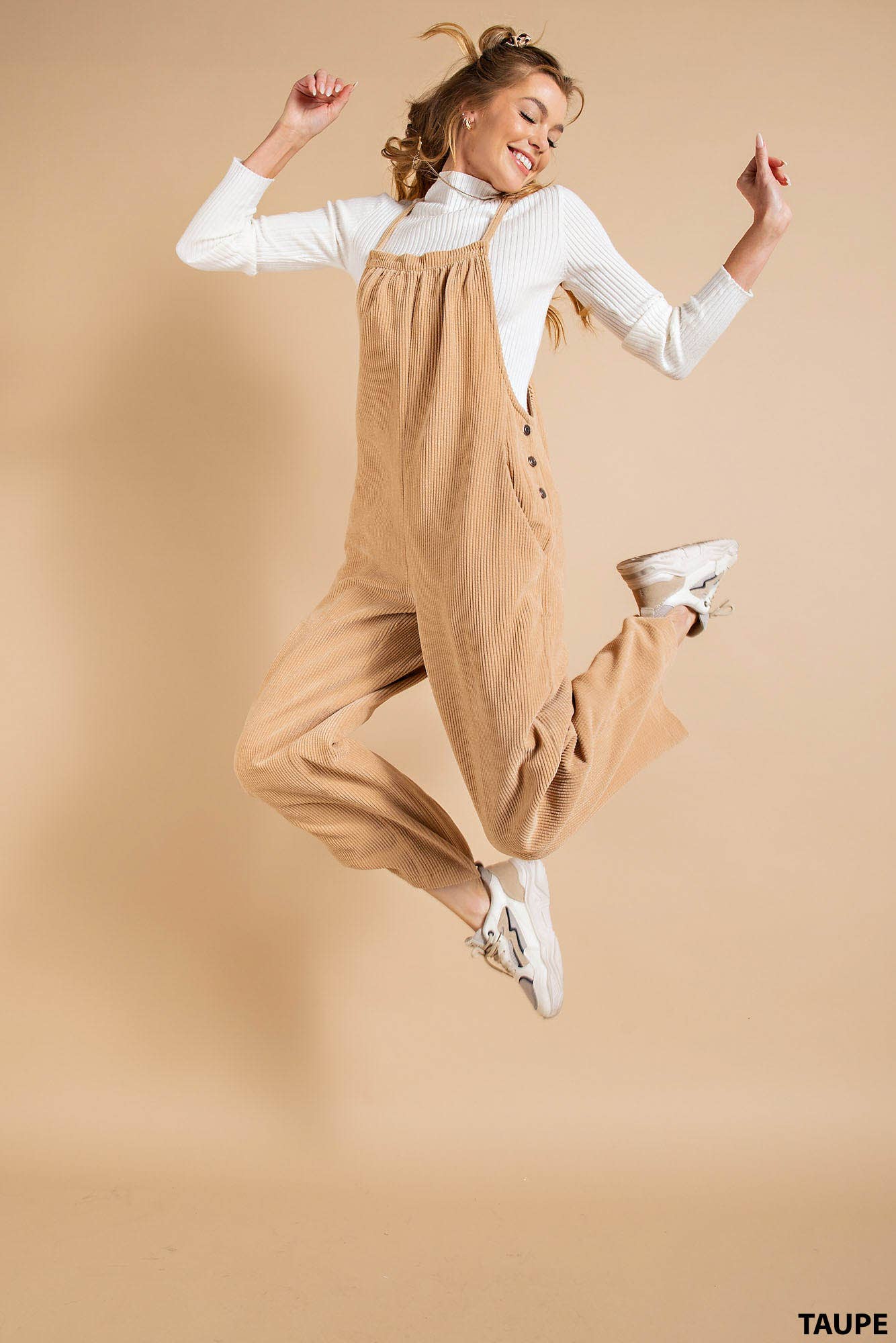 Buttery soft corduroy overalls