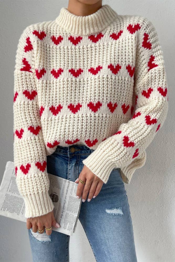 Valentine's Day Hearts Sweater – La Vie Amour Boutique