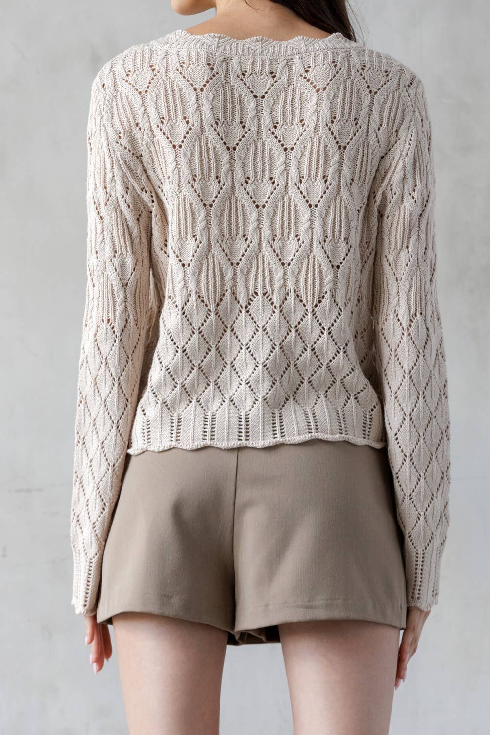 Beige Mini Skort