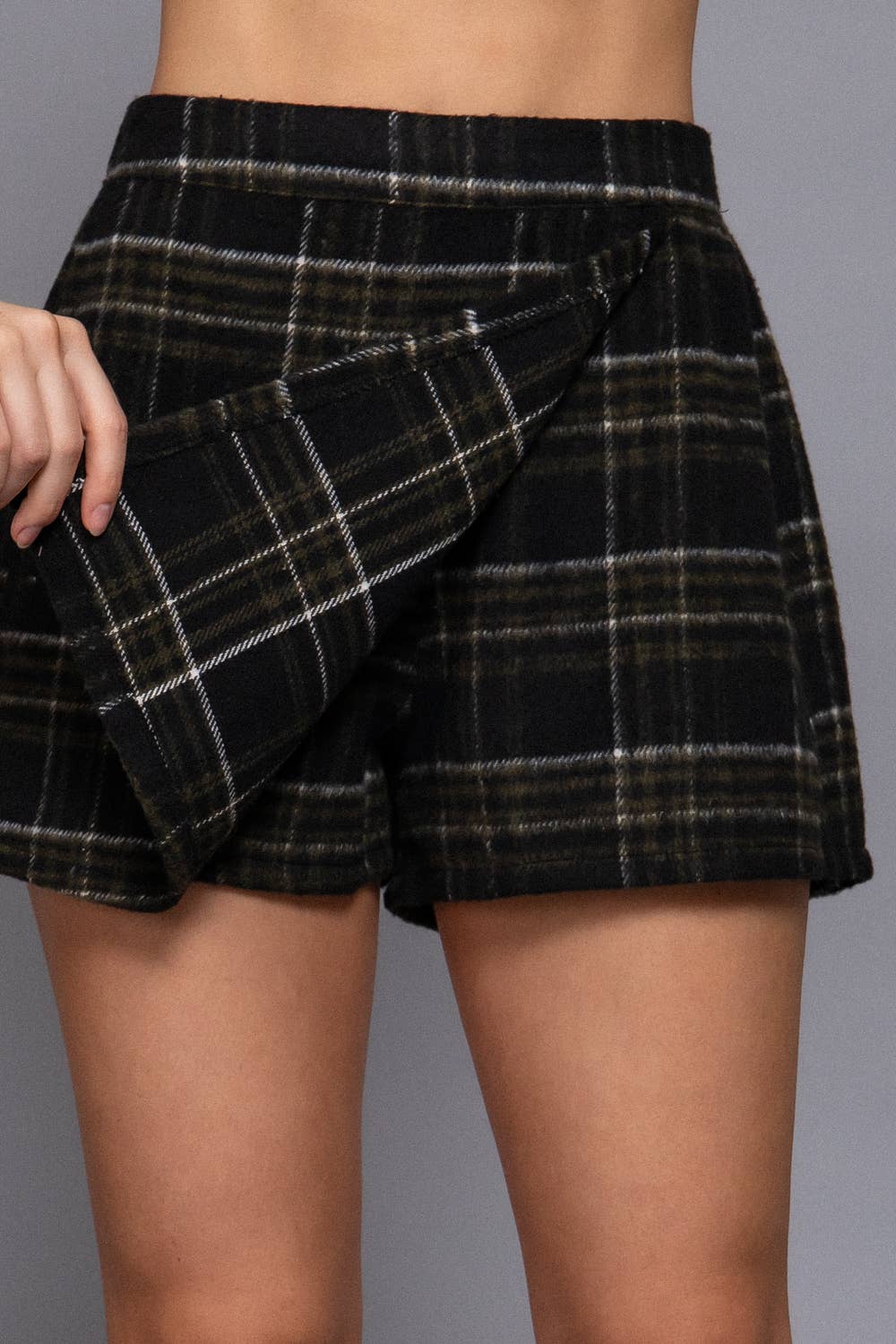 The Ivy Wrap Plaid Skort