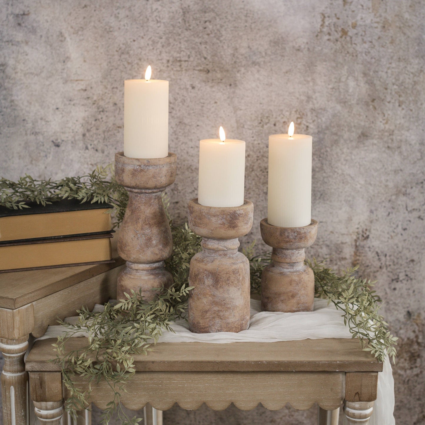 6.5" TERRACOTTA PILLAR CANDLE HOLDER