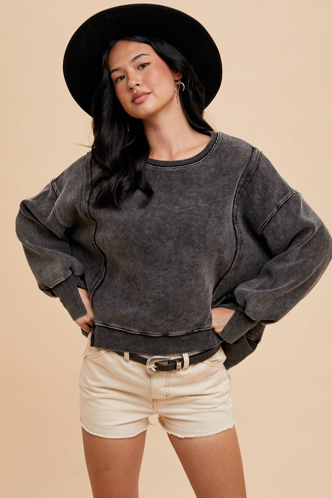 COTTON THERMAL HEAVYWEIGHT PULLOVER