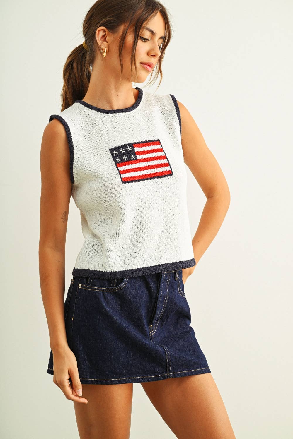 The Stars & Stripes Knit Top