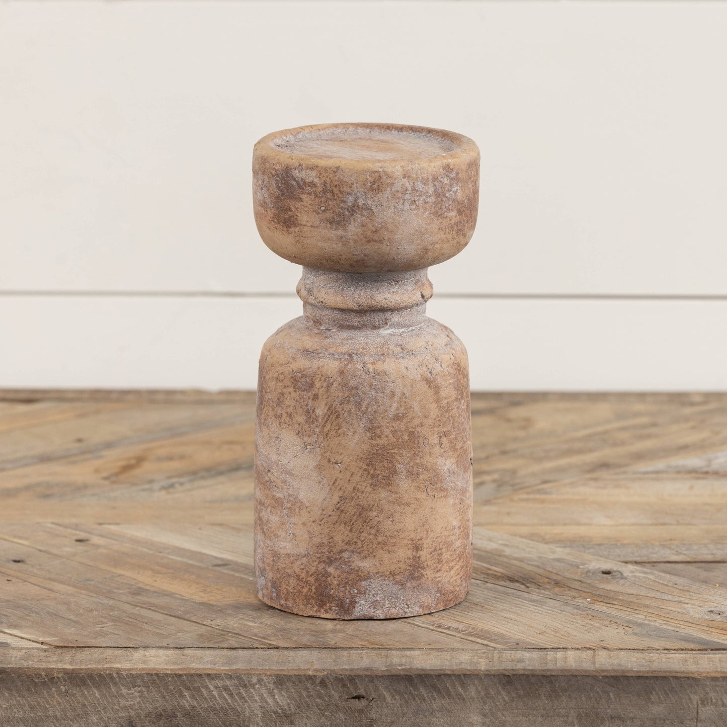 8.75" TERRACOTTA PILLAR CANDLE HOLDER
