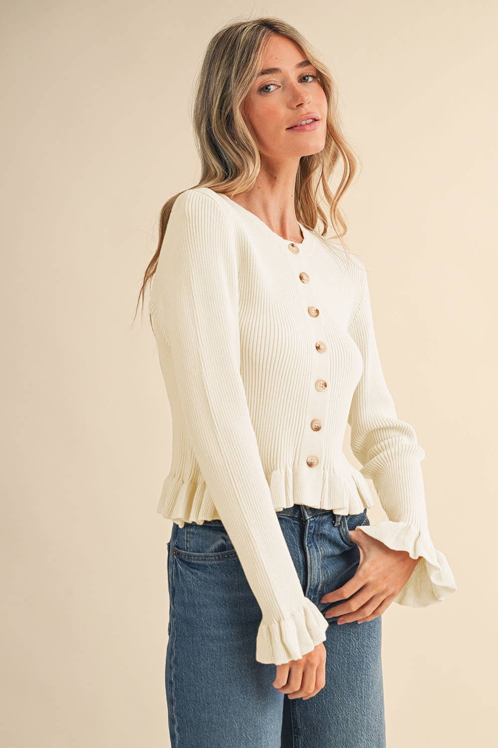 The Eloise Ruffle Cardigan