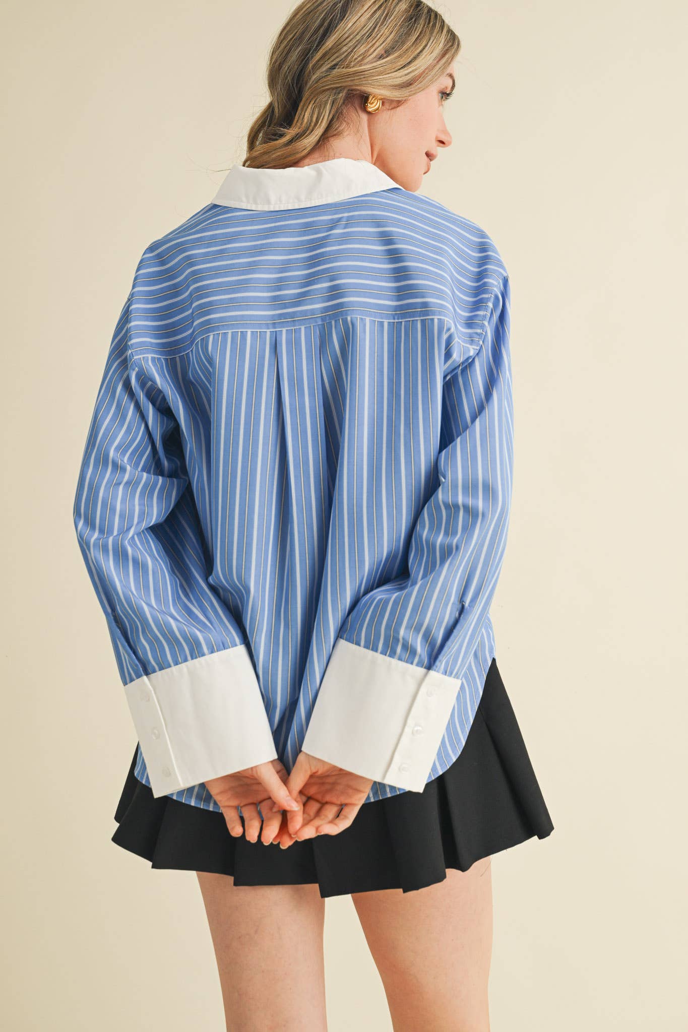 WIDE CUFF BUTTON DOWN SHIRT