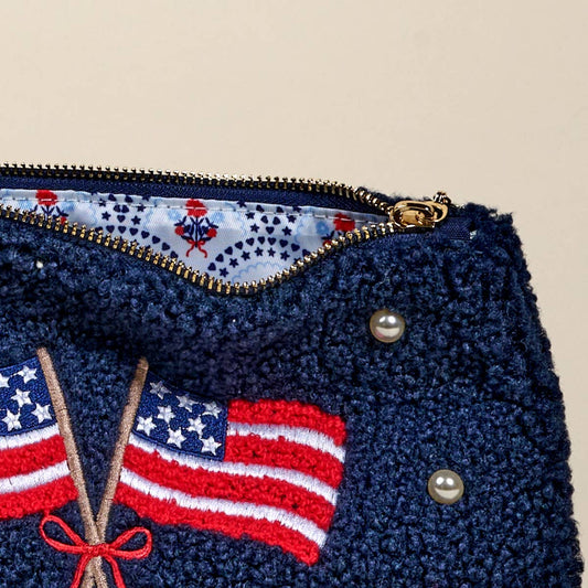 American Flags Teddy Pouch