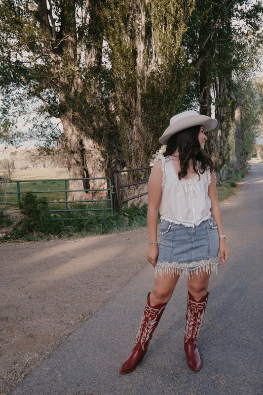 The Rhinestone Rodeo Pearl Skirt