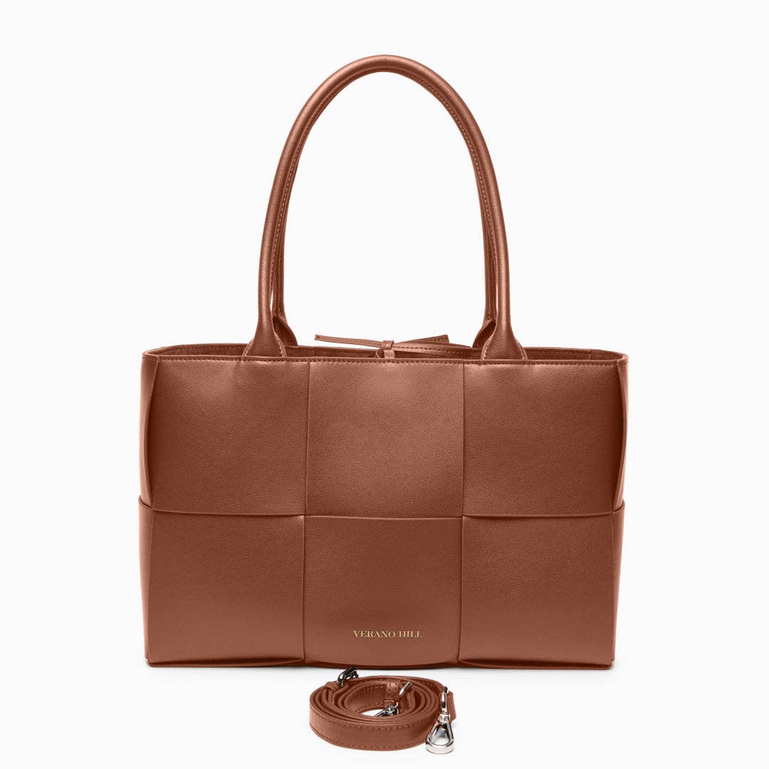 Karine Medium Tote Bag: Caramel