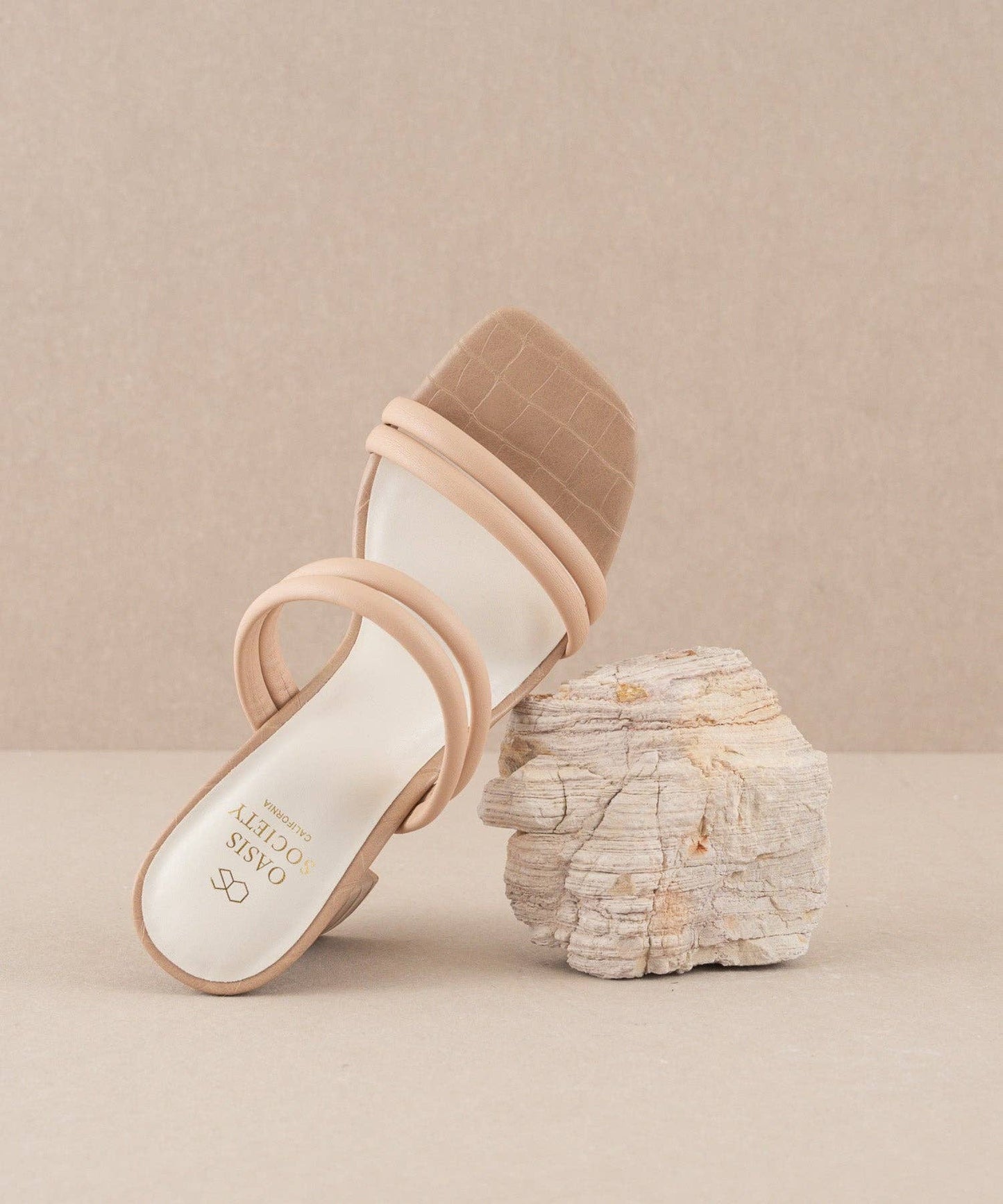 Strappy Aligator Block Heel
