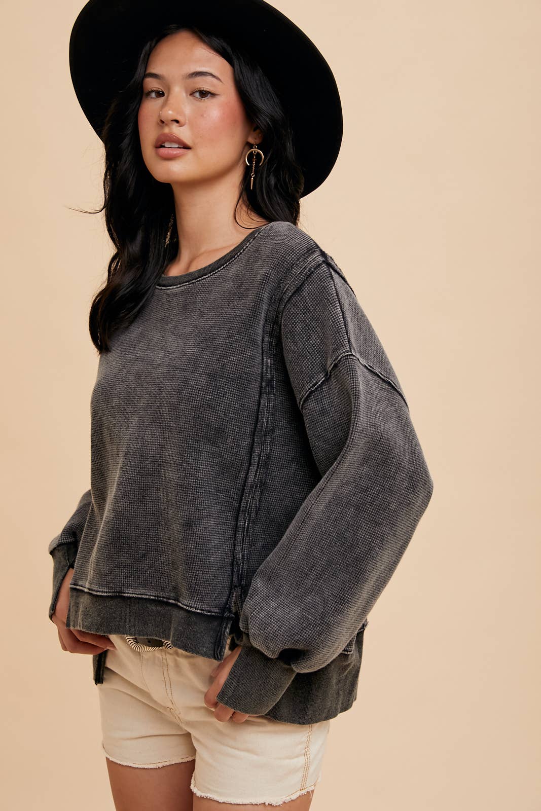 COTTON THERMAL HEAVYWEIGHT PULLOVER