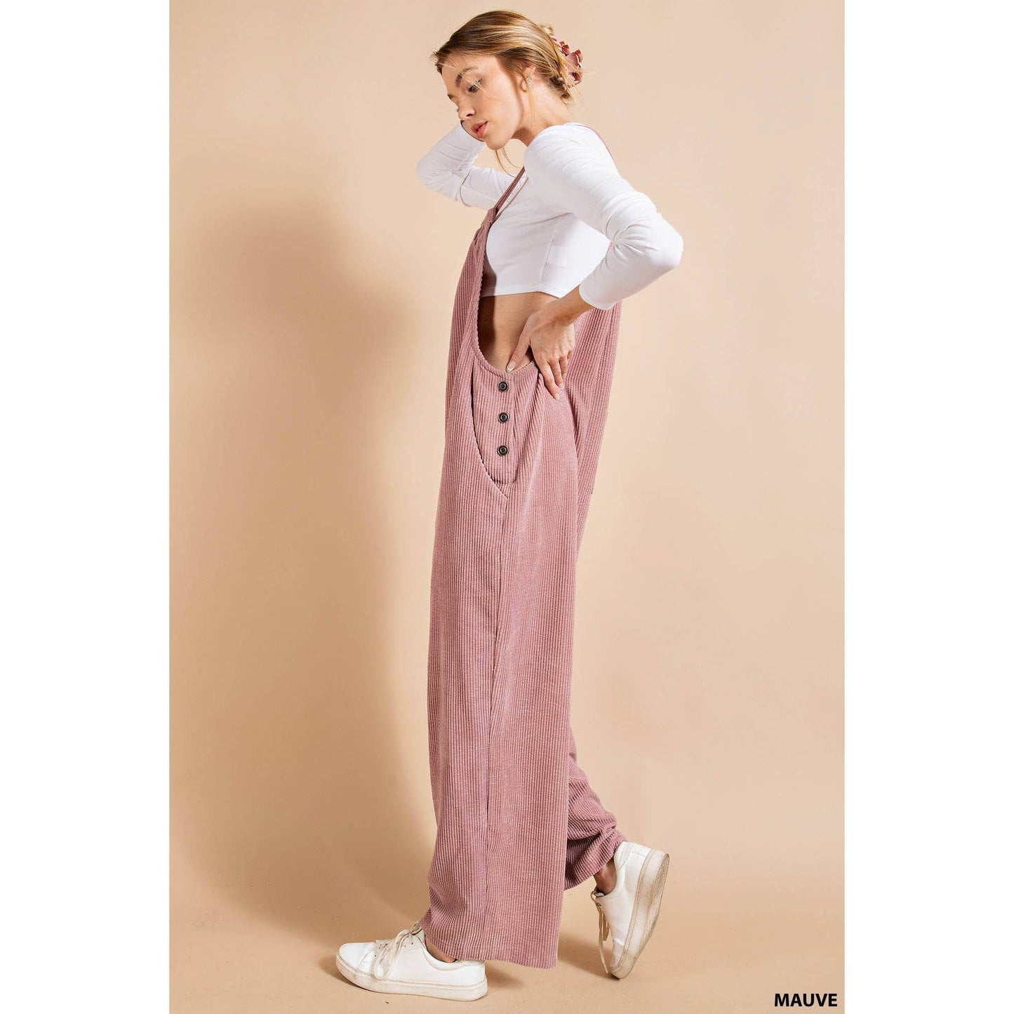Buttery soft corduroy overalls