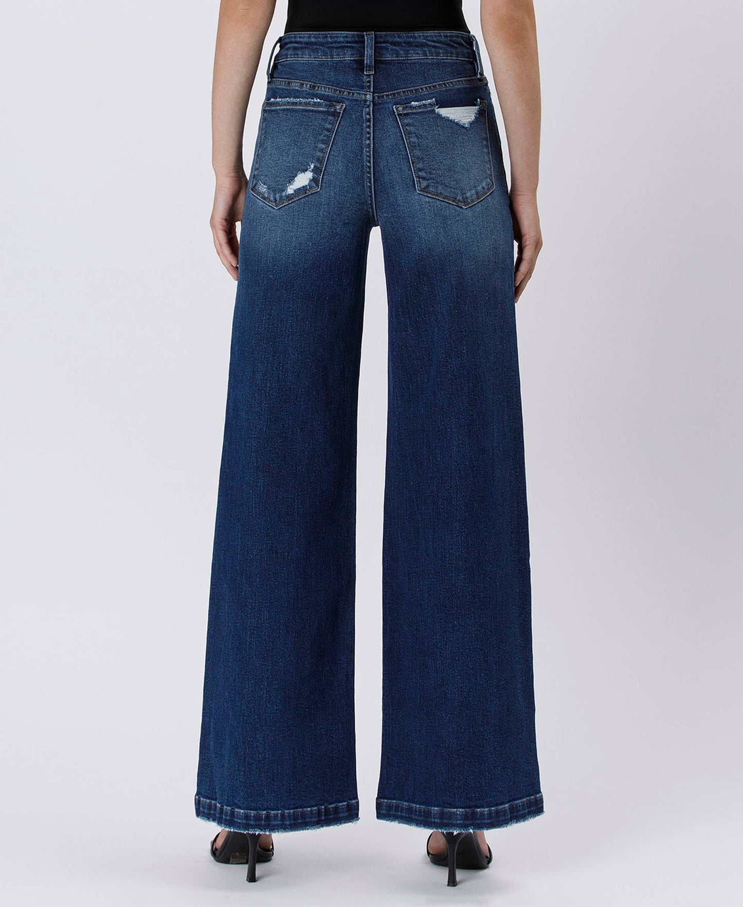 TUMMY CONTROL HIGH RISE WIDE LEG JEANS