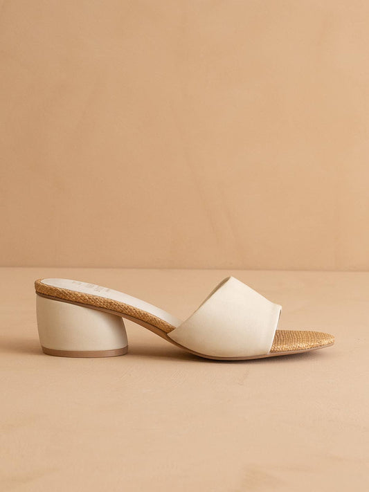 The Paloma Beige | Low Heeled Sandal