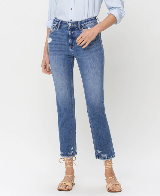 Lovervet by VERVET - HIGH RISE SLIM STRAIGHT JEANS LV1098: WINNERS / 24