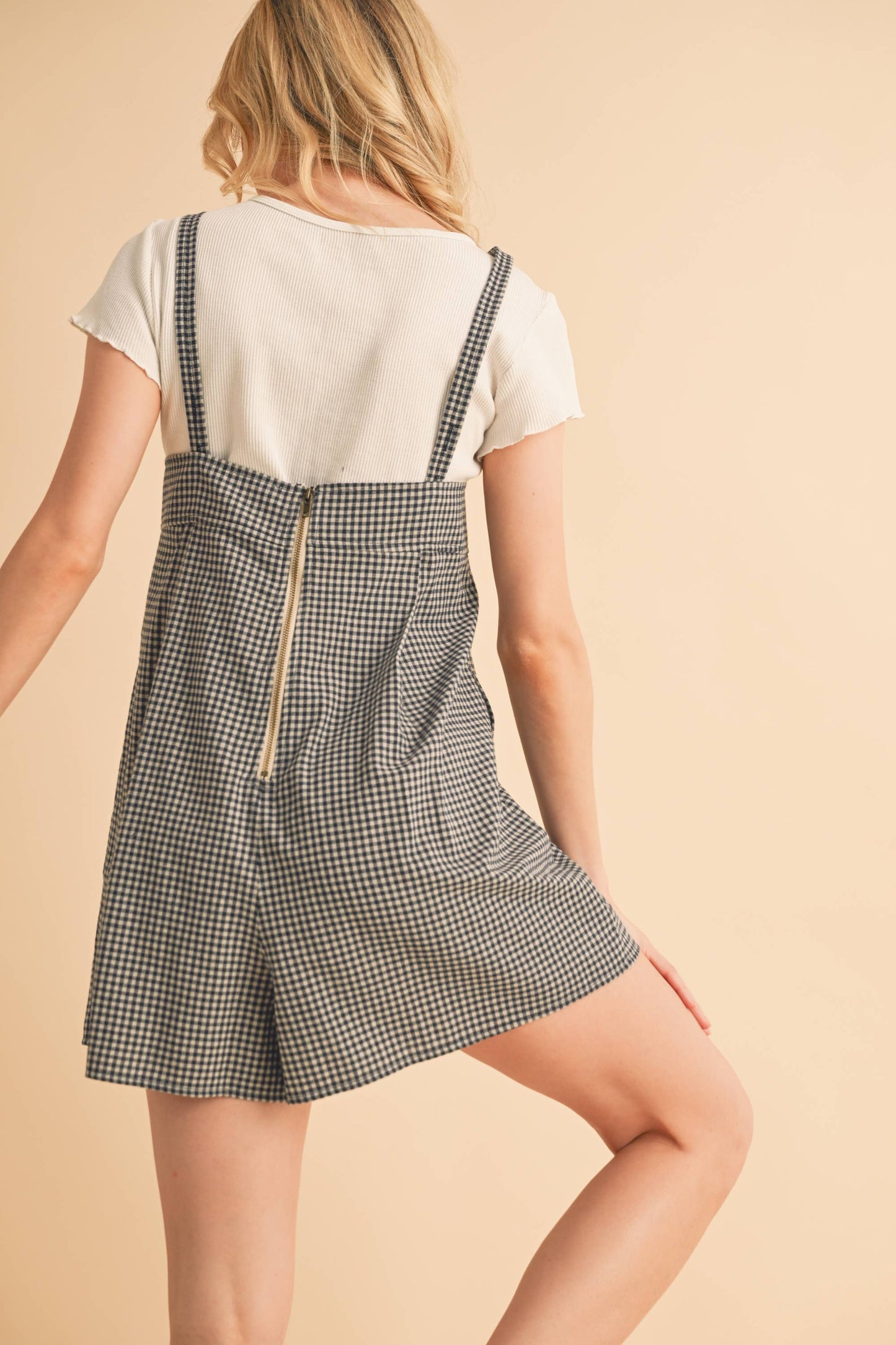 The Sutton Gingham Romper