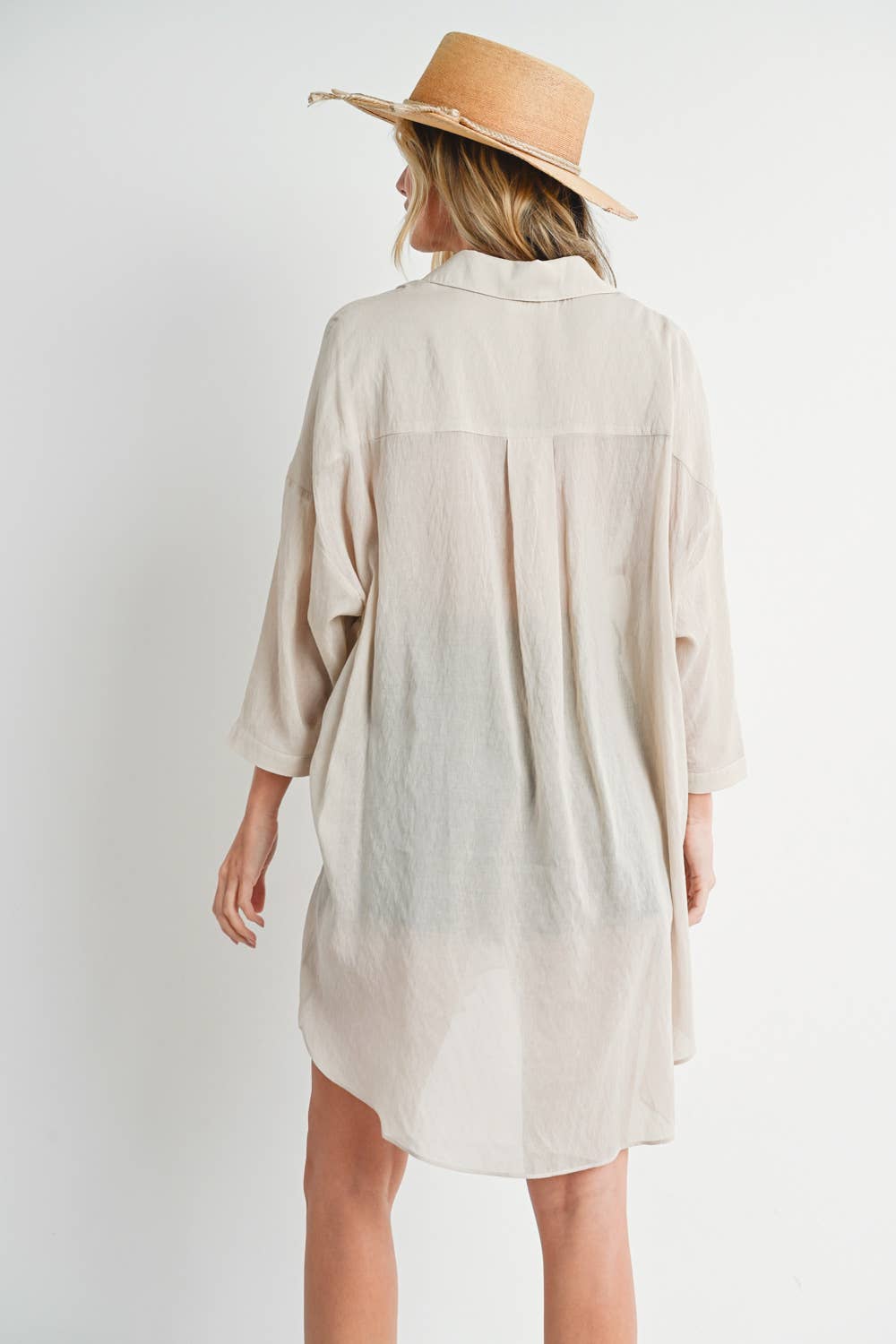 TIE-FRONT TUNIC SHIRT