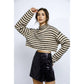 Cropped Ribbed Sweater