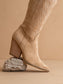 The Bronco Almond | Knee High Cowboy Western Boots