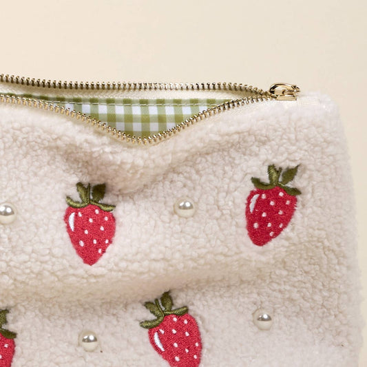 Strawberries & Pearls Teddy Pouch