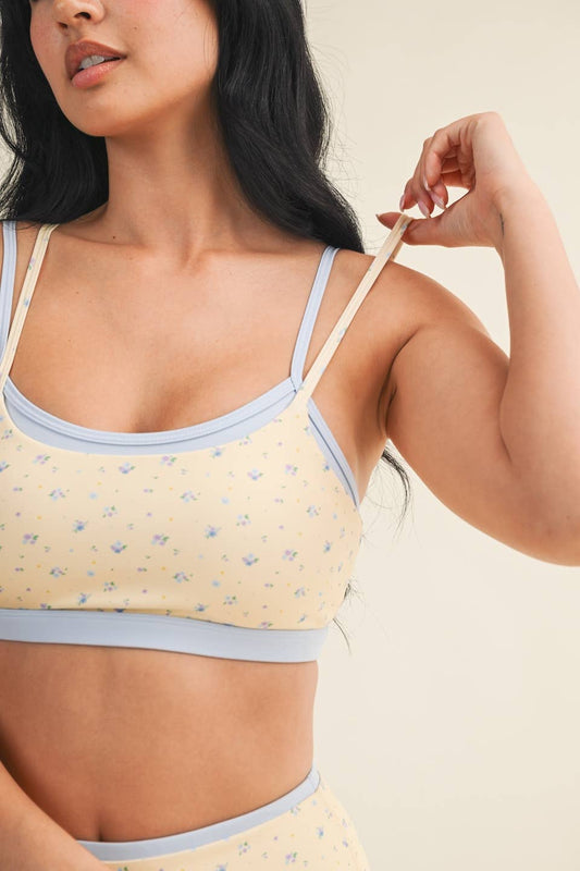 Lemon Blossom Sports Bra 🍋💙