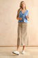 The Washed Button Skirt