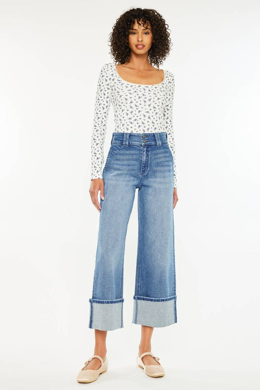 OPEN PACK 90’S CROPPED WIDE JEANS