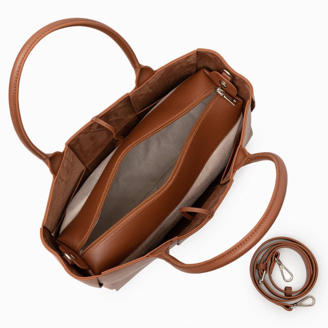 Karine Medium Tote Bag: Caramel