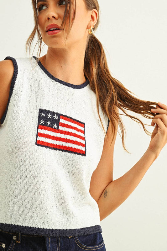 The Stars & Stripes Knit Top