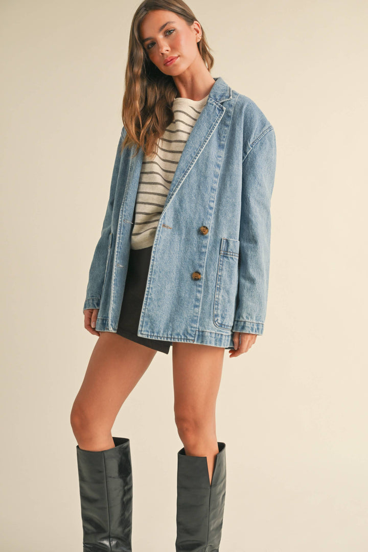 Denim Oversized Blazer