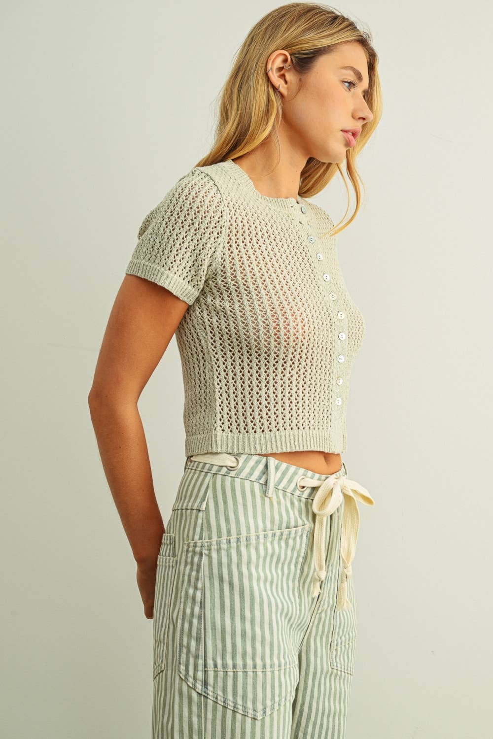 The Sage Blossom Knit Top