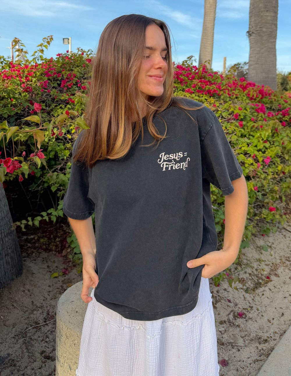 What a Friend in Jesus Heavyweight Tee — Black