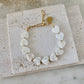 Heart Shaped Pearl Shell Bracelet 18k gold plated