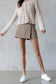 Beige Mini Skort