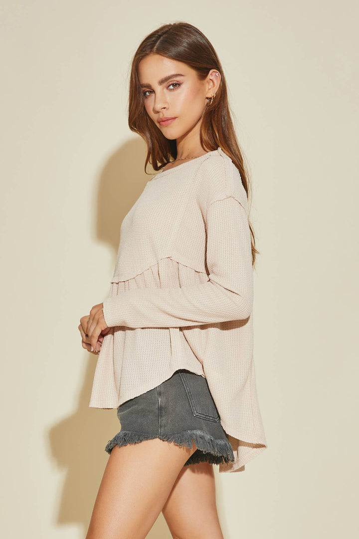 Waffle Knit Blouse