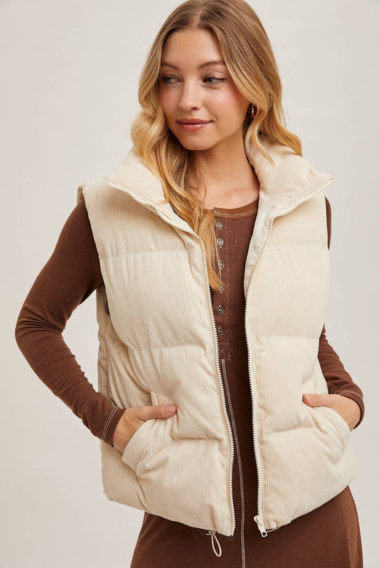 The Autumn Corduroy Puffer Vest