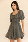 GINGHAM PUFF SLEEVE MINI DRESS