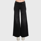 HIGH RISE BLACK WASHED WIDE LEG FLARE JEANS