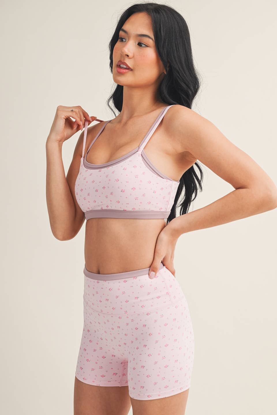 Blush Bloom Sports Bra 🌸🤍