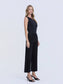 HIGH RISE RAW HEM CROP JET BLACK WIDE LEG JEANS