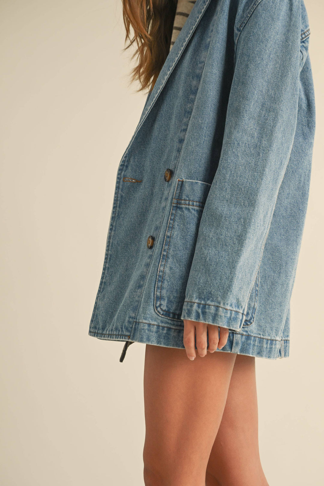 Denim Oversized Blazer