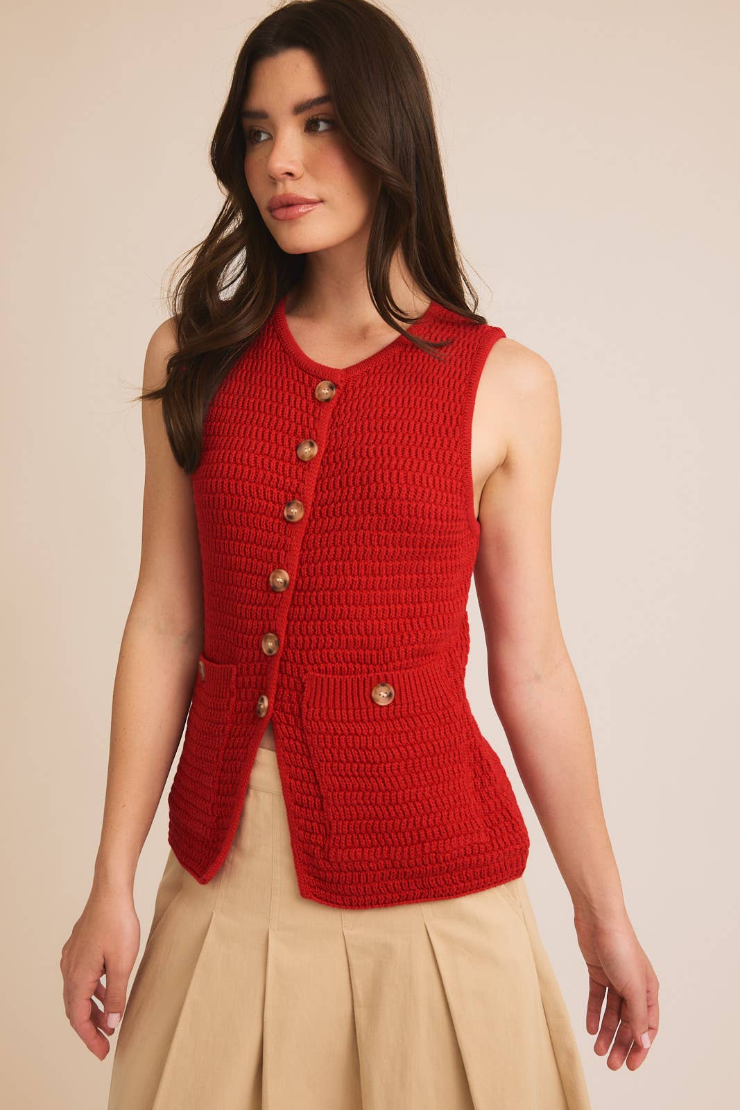 Cozy Romance Knit Sweater Vest