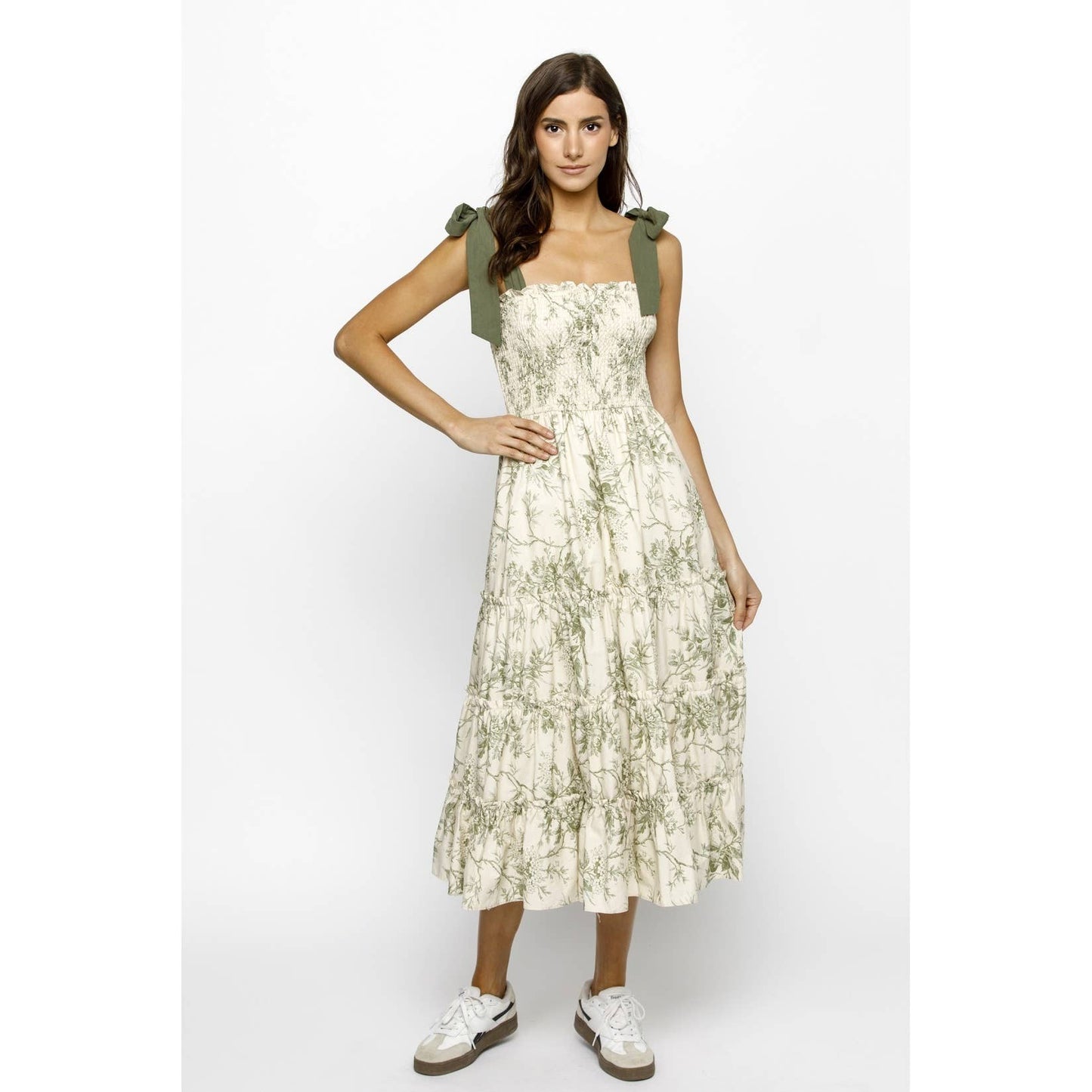 Sun-Kissed Blooms Midi Dress