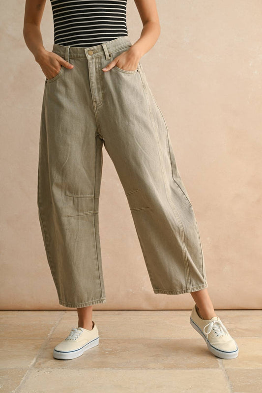 Evergreen Barrel Pants