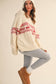 Nordic Holiday Cable Knit Sweater Top